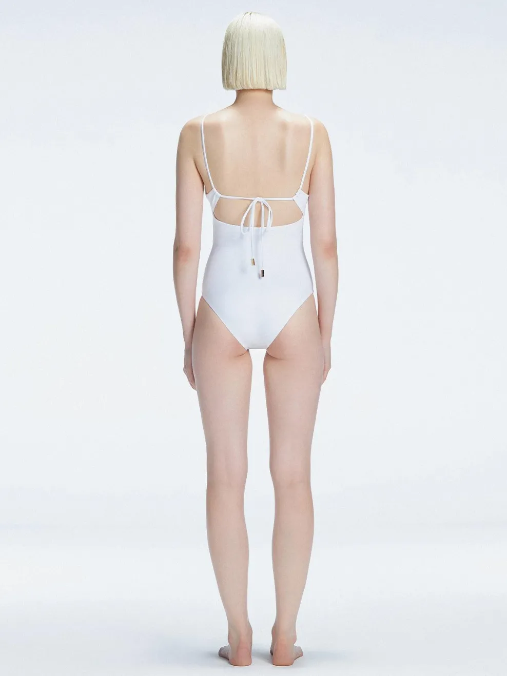 Marigold White Corset One Piece Swimsuit