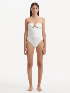 Marta Lozano - Kenna White Swimsuit