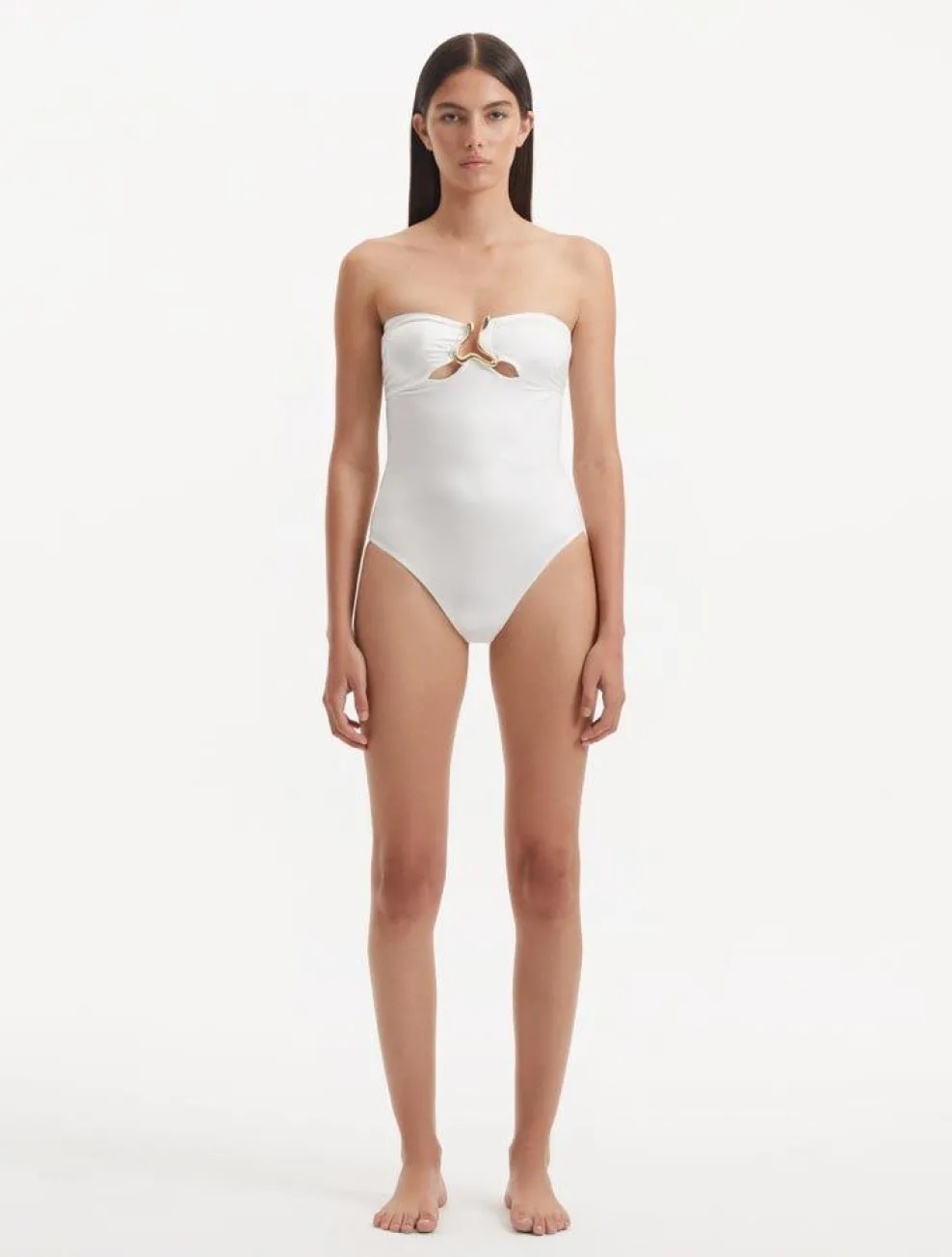 Marta Lozano - Kenna White Swimsuit