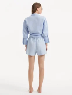 Masha Blue Linen Short