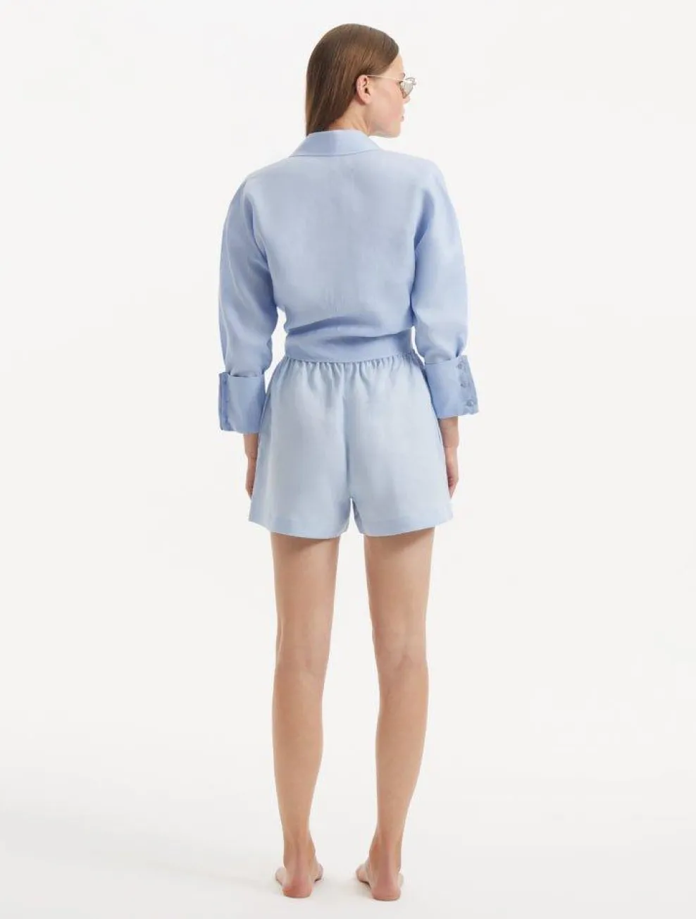 Masha Blue Linen Short