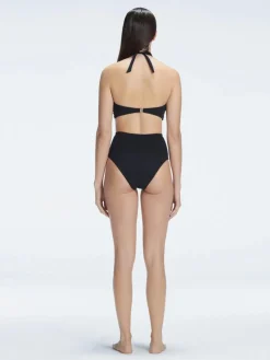 Meredith Black Halter Bikini Top