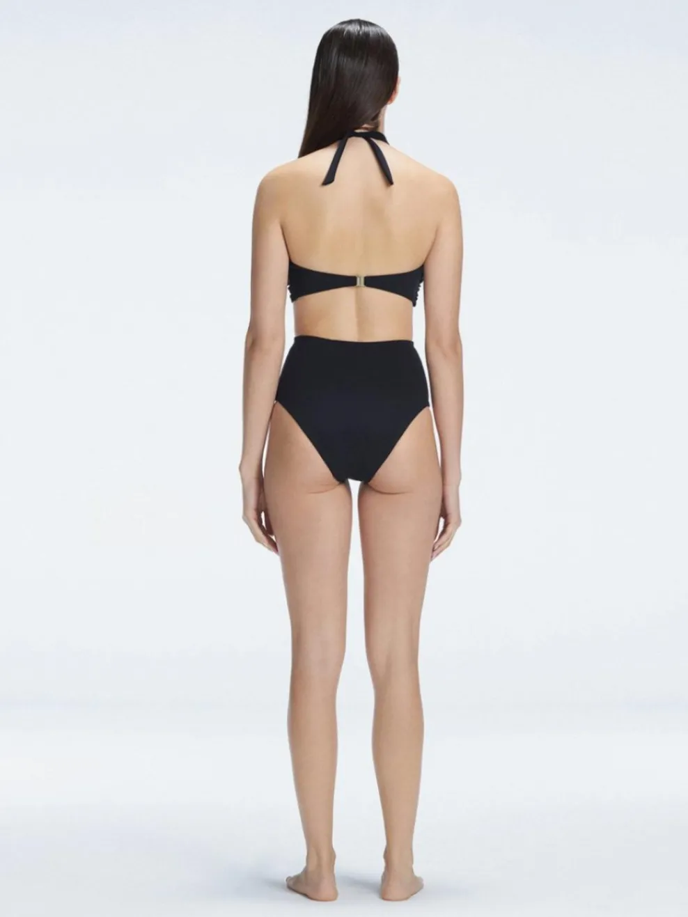 Meredith Black Halter Bikini Top