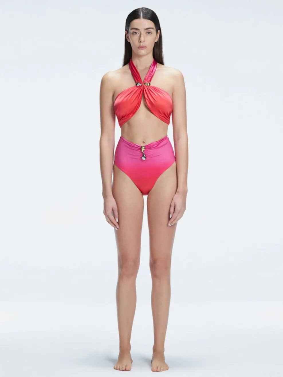 Meredith Gradient High Waist Bikini Bottom