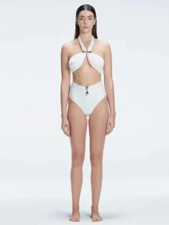 Meredith White High Waist Bikini Bottom