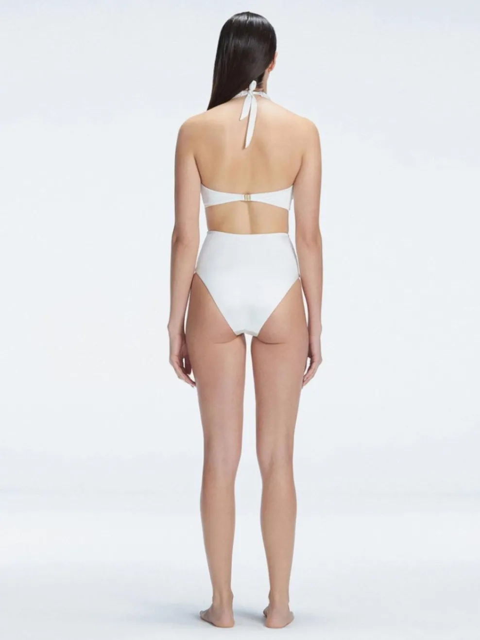 Meredith White High Waist Bikini Bottom