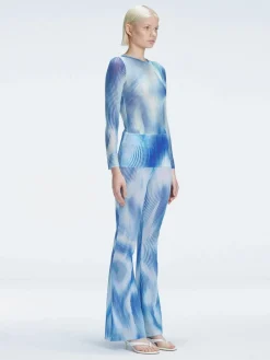 Mireya Bodysuit Freya Pants Optical Blue Set