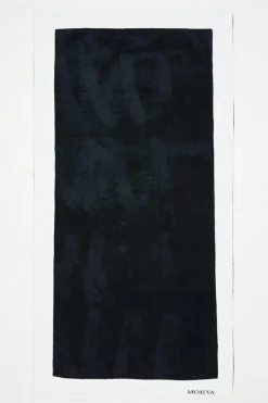 Monaco Black/White Duo-Colored Quick Dry Beach Towel