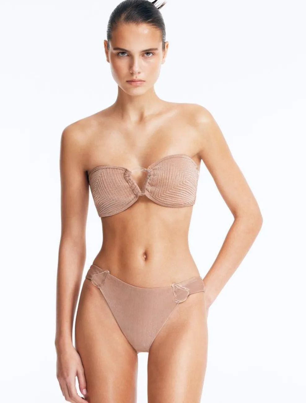 Nixie Bronze Bikini Top