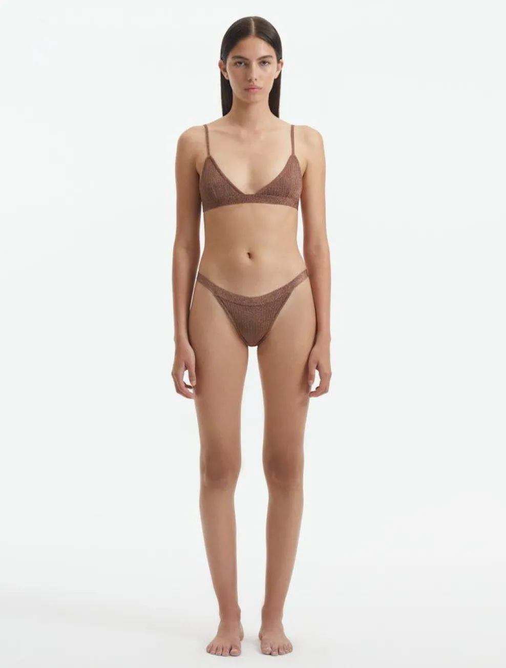 North Brown Bikini Set