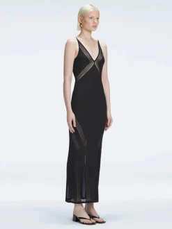 Odessa Black Knit Maxi Dress