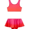 Peachy Red/Pink Kids Bikini Bottom