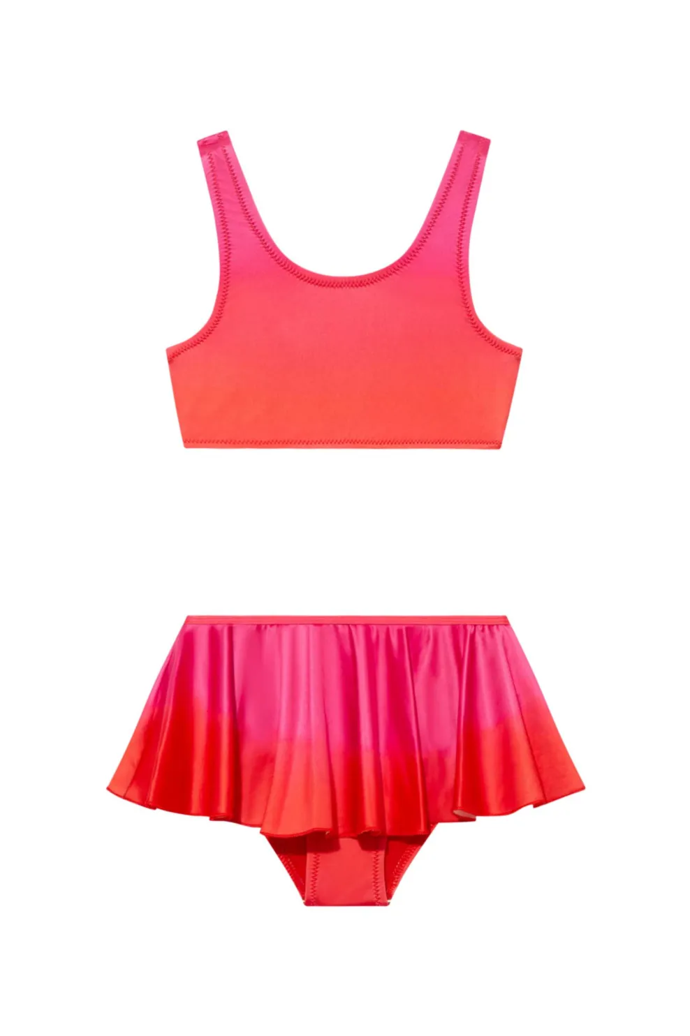 Peachy Red/Pink Kids Bikini Bottom