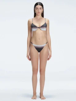 Rory Black Optical Bralette Bikini Top