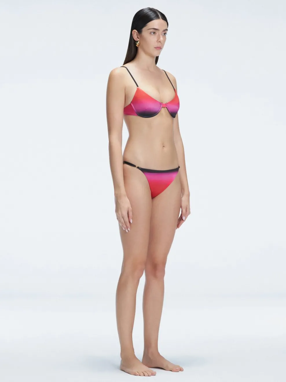 Rory Pink Optical Bralette Bikini Top