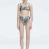 Rosalind Black Optical High Waist Bikini Bottom