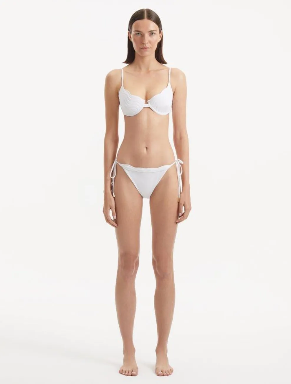 Salila White Bikini Top