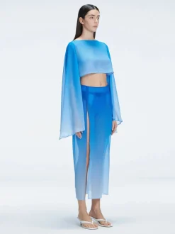 Samantha Top and Tabitha Skirt Skirt Blue Optical Set