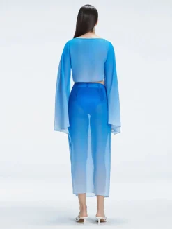 Samantha Top and Tabitha Skirt Skirt Blue Optical Set