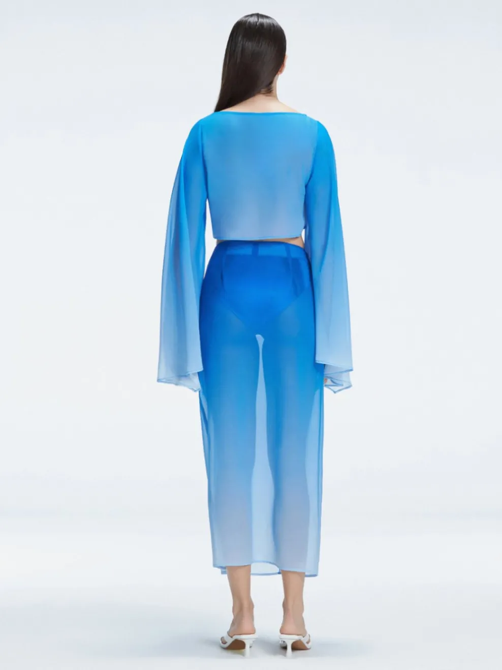 Samantha Top and Tabitha Skirt Skirt Blue Optical Set