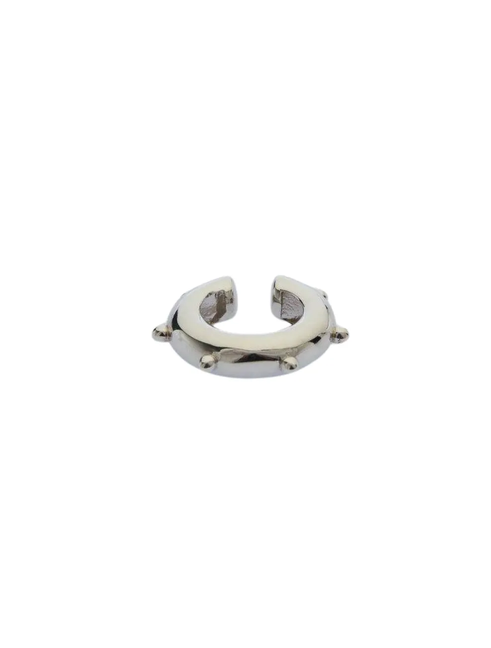 Sasha Silver Ear Cuff With Minimal Hoop Design