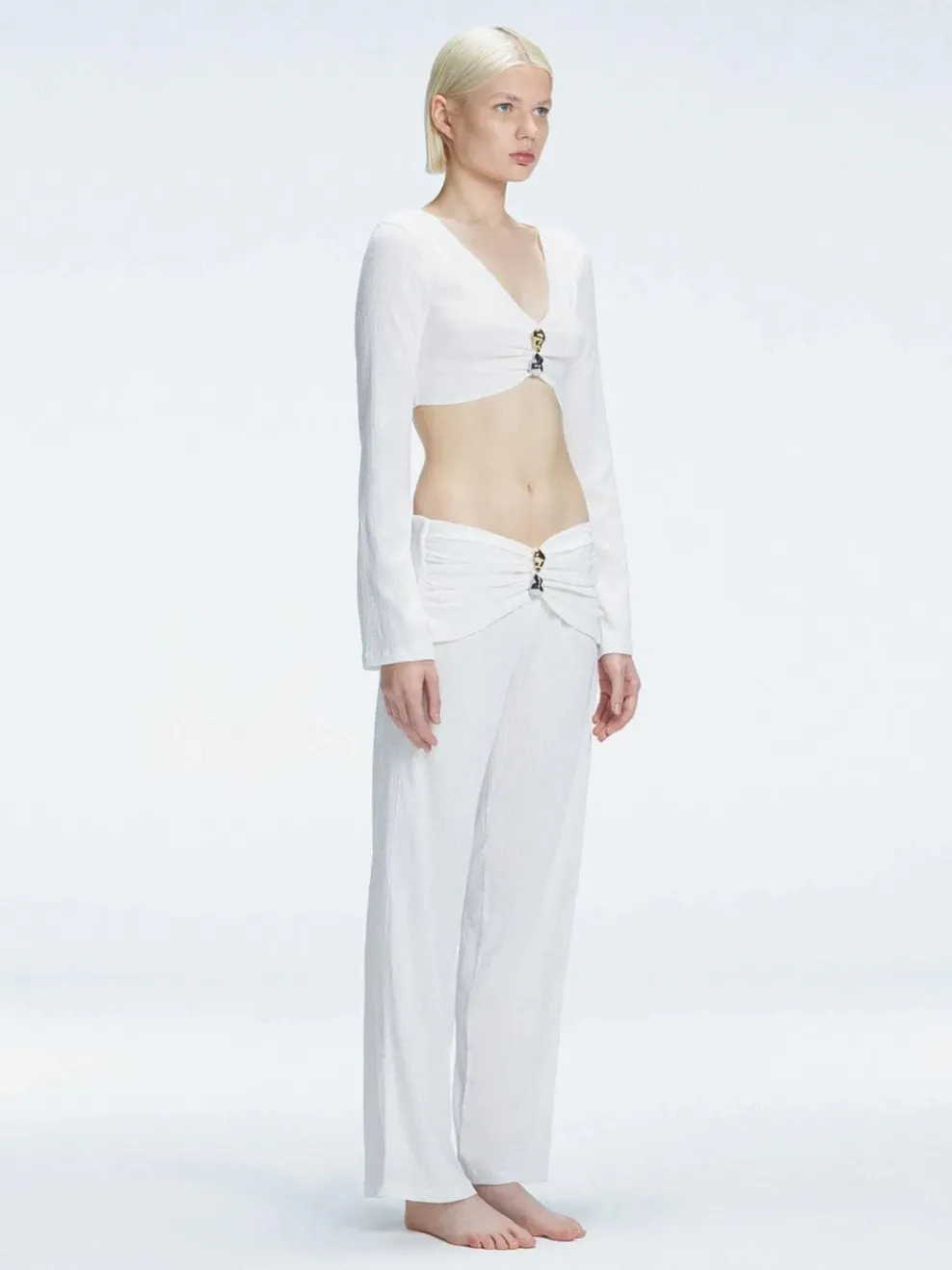 Sirenia Top and Helena Pants White Set
