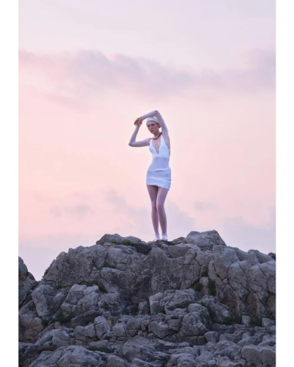 Sober Magazine - Breena White Swimsuit - Ephram White Skirt
