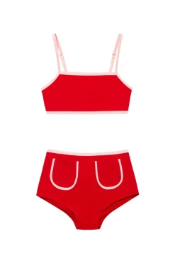Sunny Red Kids Bikini Set