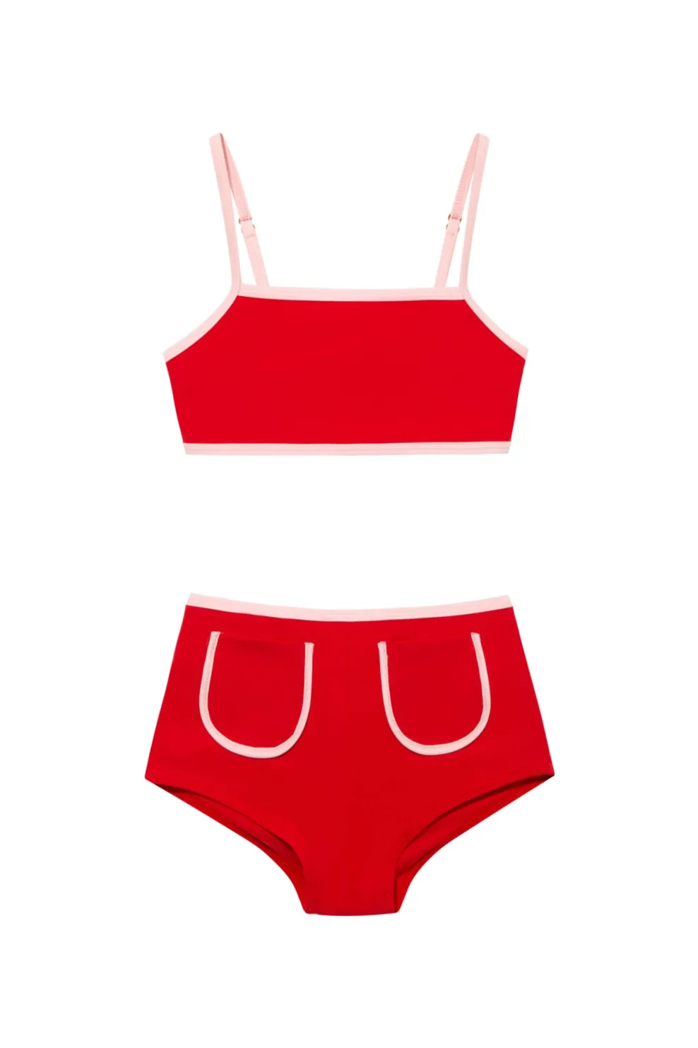 Sunny Red Kids Bikini Top