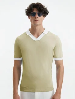 Troy Oil Green/White Tshirt