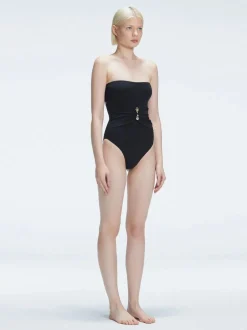 Ursula Black Bandeau One Piece Swimsuit
