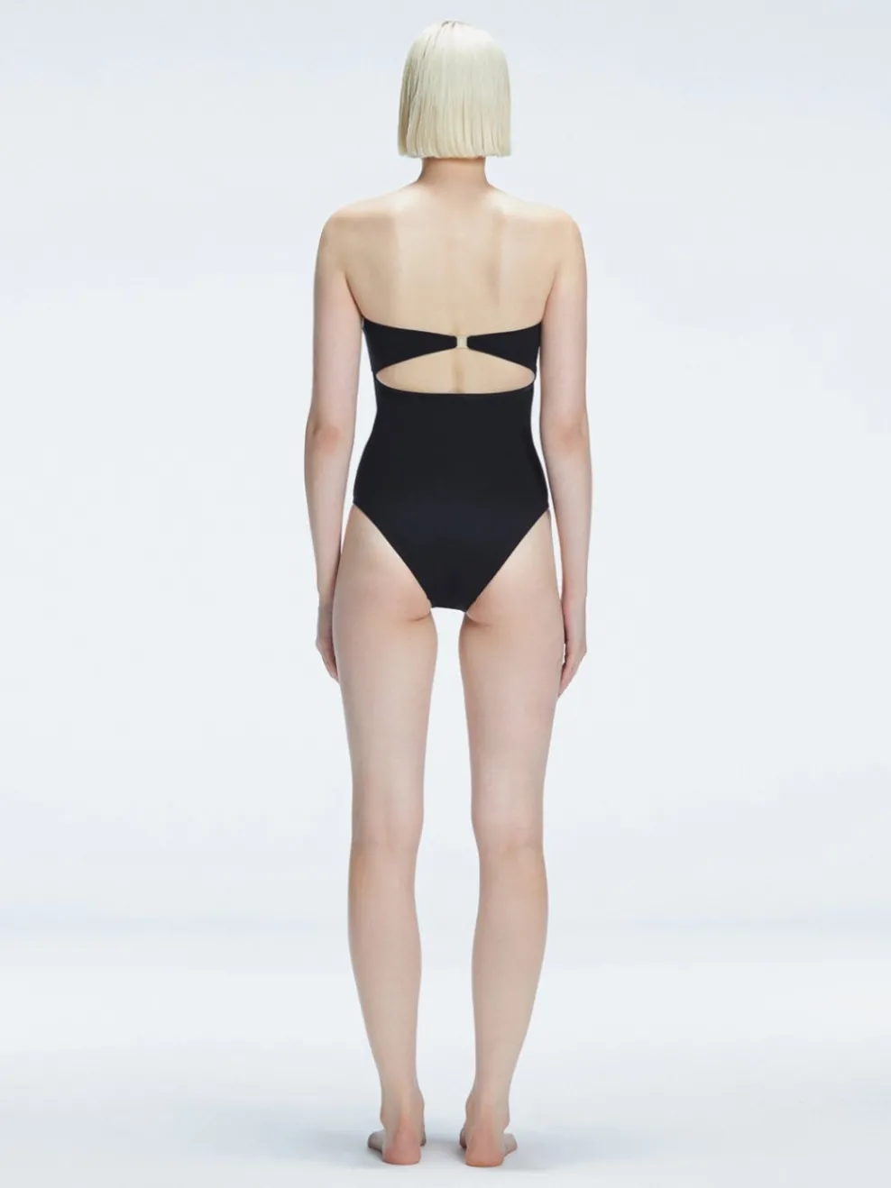 Ursula Black Bandeau One Piece Swimsuit