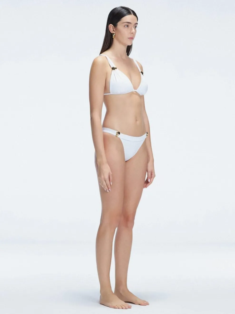 Zella White Triangle Bikini Top